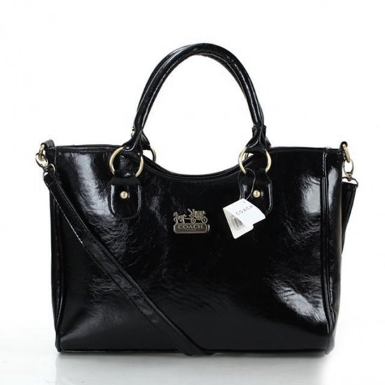 Coach Legacy Logo Medium Black Satchels FDW | Women